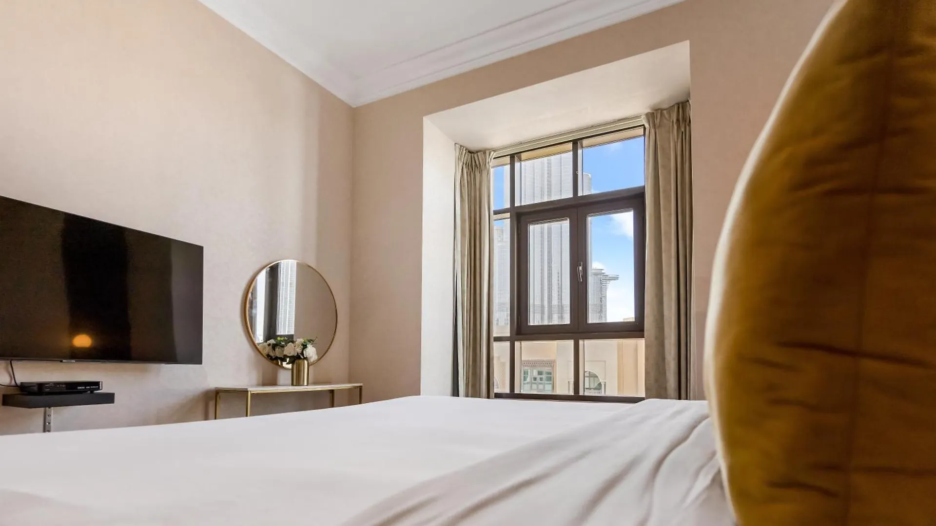 アパート Durrani Homes - Luxe Living At Souk Al Bahar With Burj Khalifa And Partial Fountain View ドバイ